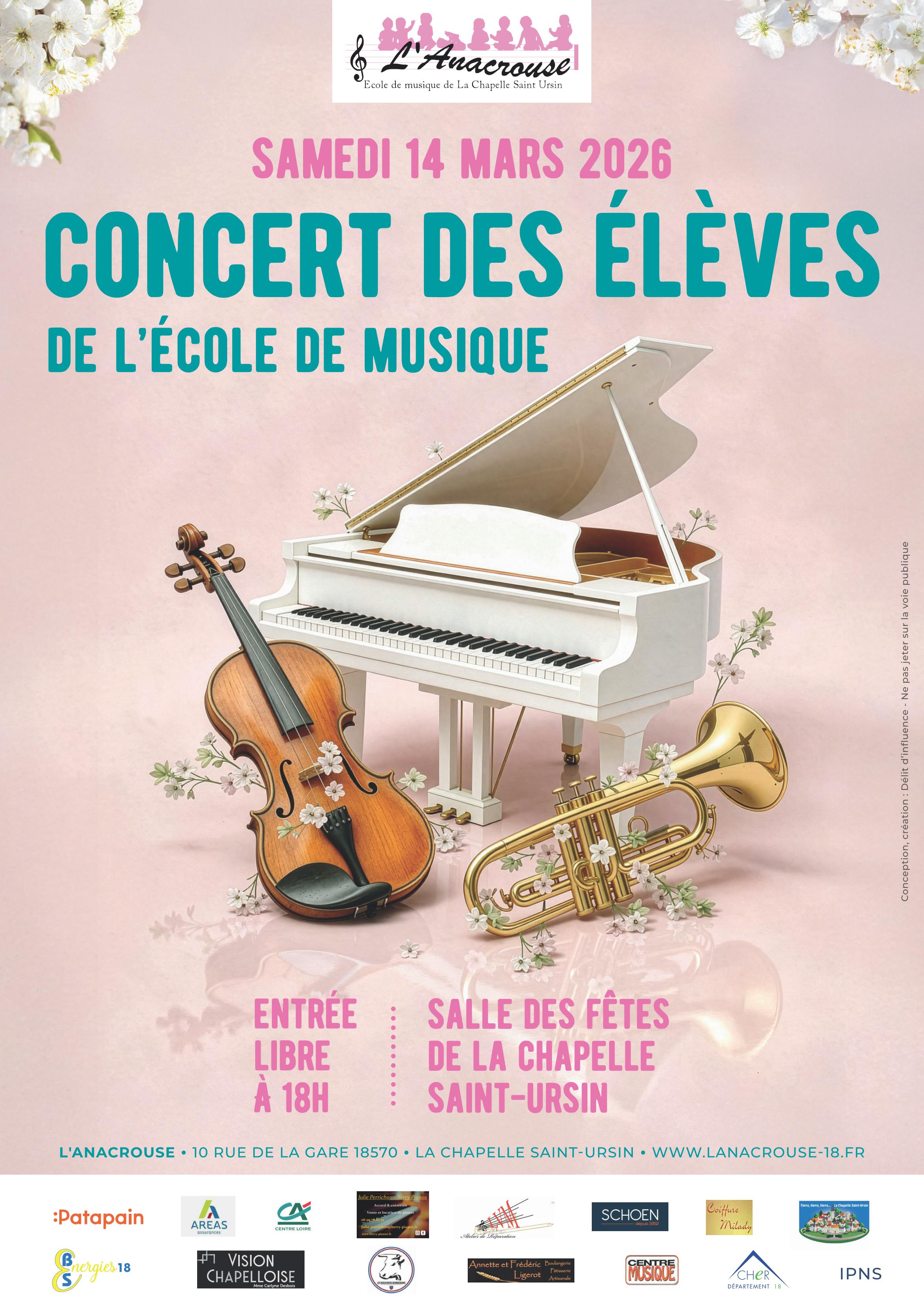 Concert des élèves 14/03/2026